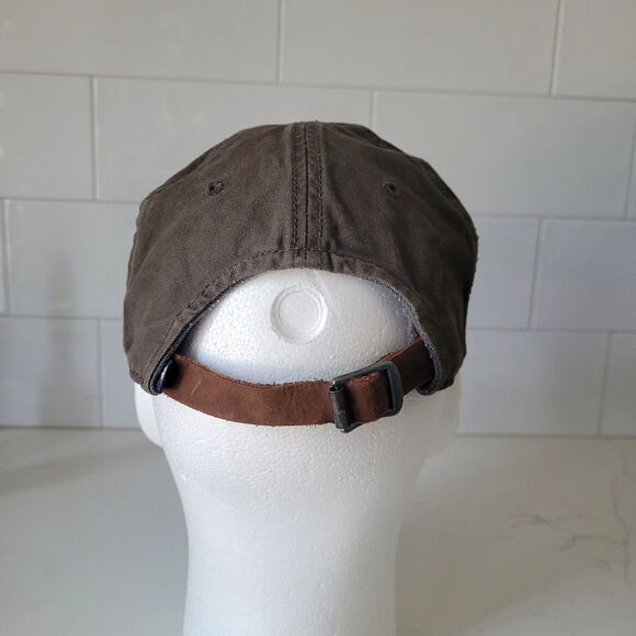 Lucky Brand Bear Head Patch Baseball Cap Hat Distressed One Size FLAW - Picture 5 of 13